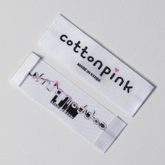 white satin woven label