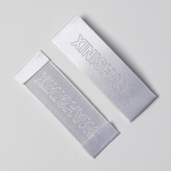 white satin woven label