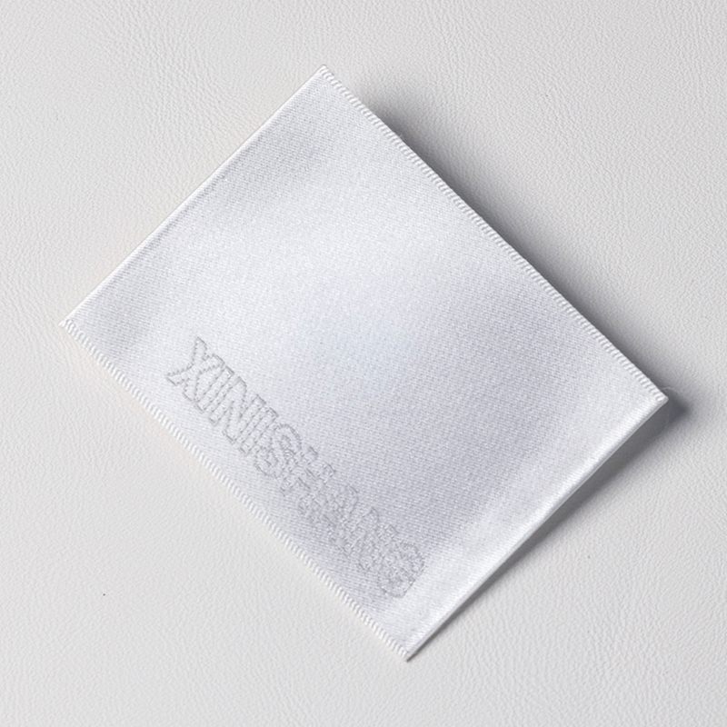 white satin woven label