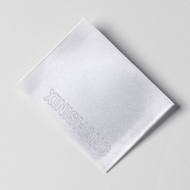 white satin woven label