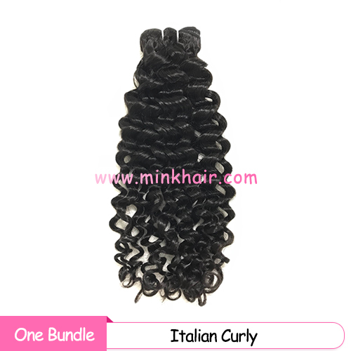 2020 Wholesale Italian Curly Natural Black Long Lasting Mink Hair Vendor