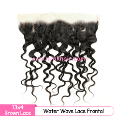Brown Lace 2020 New Arrival Mink Brazilian Frontal Water Wave Texture