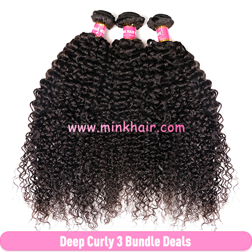 Mink Hair Factory Deep Curly Hair Bundle Deals