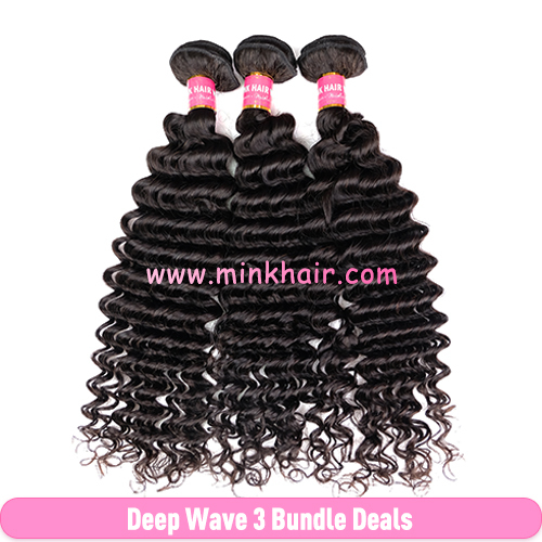 Brazilian Deep Wave Hair Bundle Deals 100% Raw Human Hair Vendor