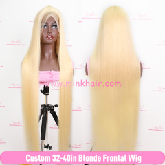 Custom Long Length 613 Blonde Transparent & HD 13x4 13x6 Frontal Wig