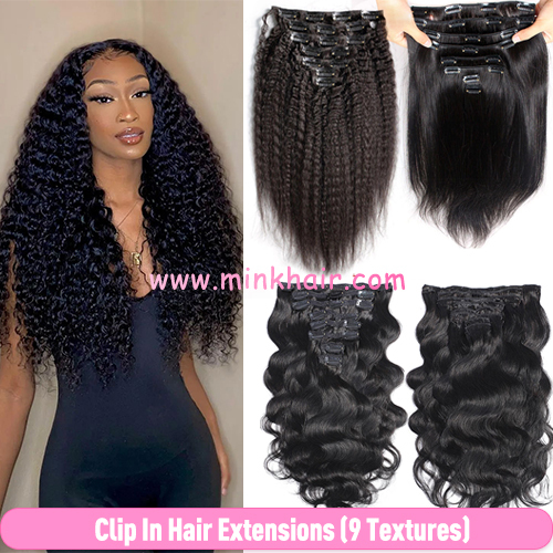 Clip In Hair Extensions 100%  human raw hair