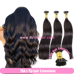 10A I-Tip Hair Extensions 100% Human Hair