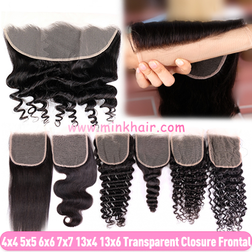 Transparent Lace Closure, Transparent Lace Frontal Size 4x4 5x5 6x6 7x7 13x4 13x6 360