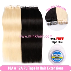 10A #1B & 12A #613 Color Pu Tape In Hair-Extensions