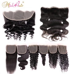 Wholesale Lace Closure And Lace Frontal HD Lace and Transparent Lace Size 4x4 5x5 6x6 7x7 13x4 13x6 Human Hair