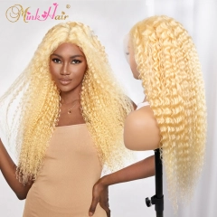Deep Wave Blonde#613Color HD & Transparent Lace Wig 4x4 5x5 6x6 Closure Wig 13x4 13x6 Full Frontal Wig 100% Human Raw Hair Mink Brazilian Hair