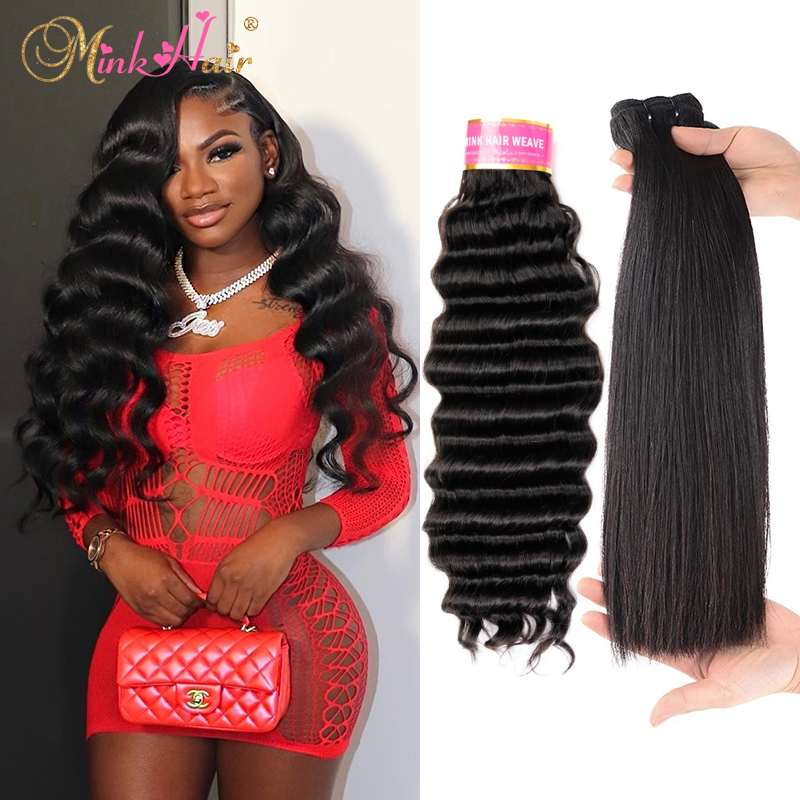 Double Drawn Hair Bundles Top Quality Mink Brazilian Hair Soft And Smooth