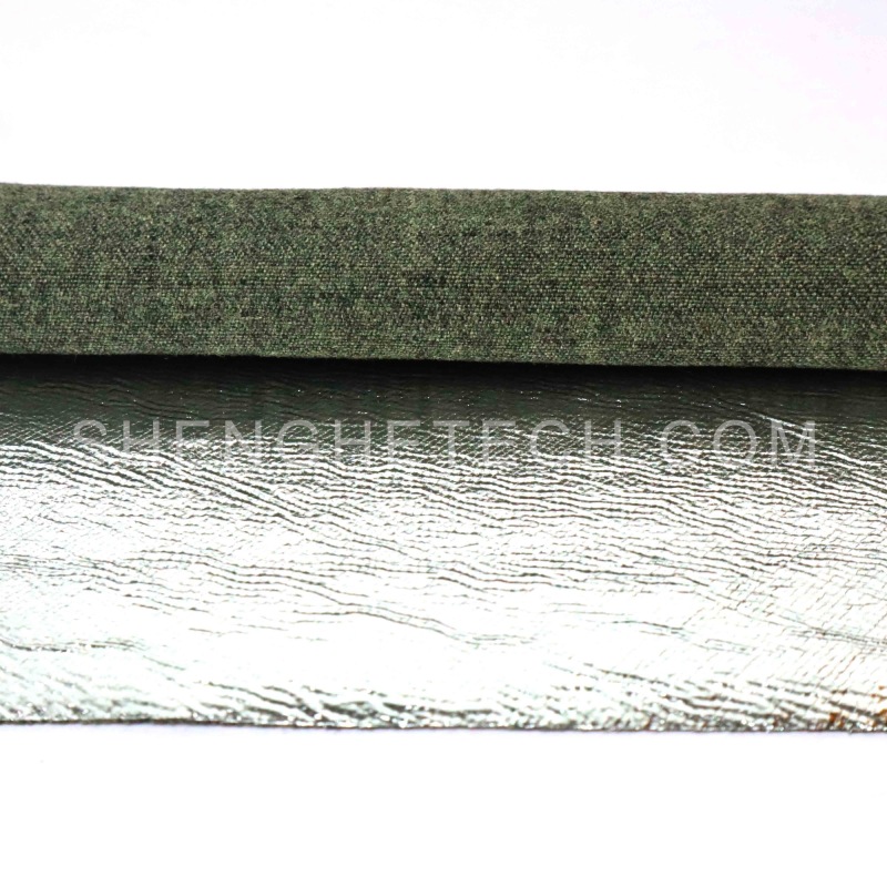 Pre-oxidized and para aramid blended fabric with aluminum coating
