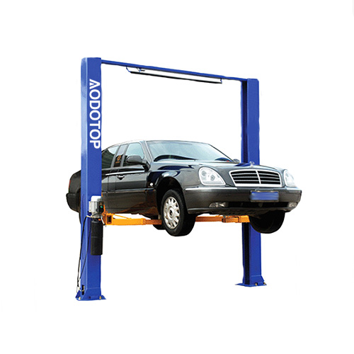 Two Post Clear Floor Height Adjustable Direct Drive 9000 Lbs Capacity Manual Release Car Lift