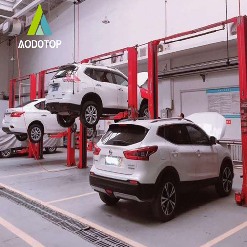 Two Post Clear Floor Height Adjustable Direct Drive 9000 Lbs Capacity Manual Release Car Lift