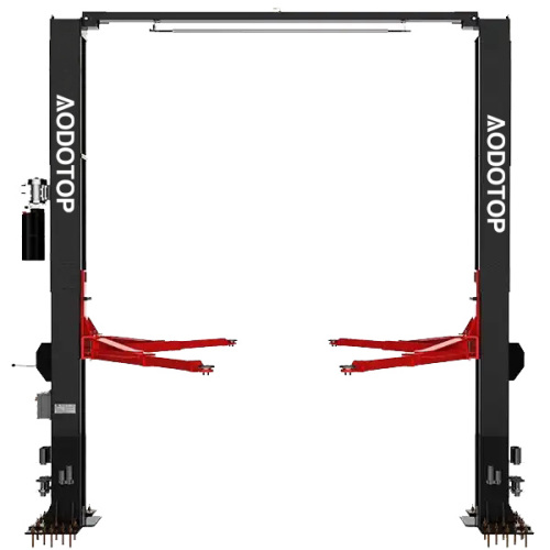 Two Post Clear Floor Height Adjustable Direct Drive 9000 Lbs Capacity Manual Release Car Lift