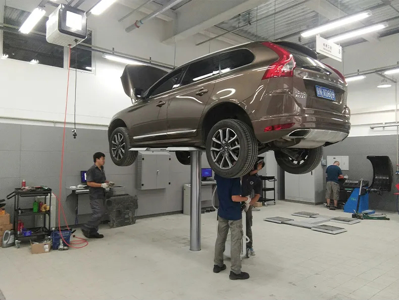 Single Post Lift Inground for Car Washing