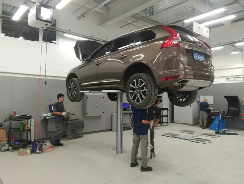 Single Post Lift Inground for Car Washing