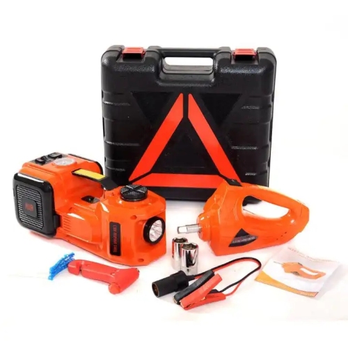 Portable Car Jack and Electric Wrench Set