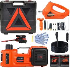 Portable Car Jack and Electric Wrench Set