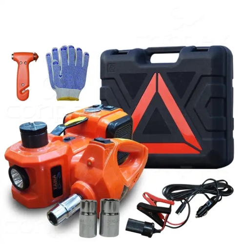 Portable Car Jack and Electric Wrench Set