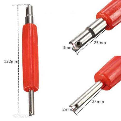 1pc Tire Valve Core Wrench Double Heads Remover Install A/C and Auto Truck Motorcycle Repair Tool Car Mechanics Screwdriver