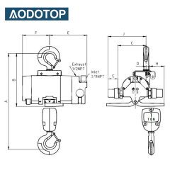 Hydraulic Chain Hoist Ceiling Mounted Remote Control
