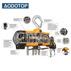 Hydraulic Chain Hoist Ceiling Mounted Remote Control