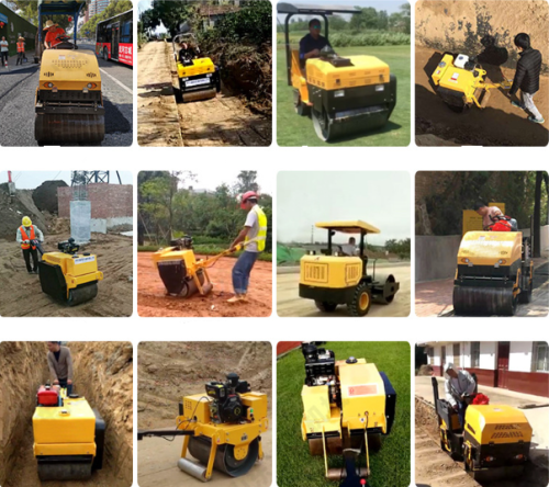 Road Roller Double Drum Compactor Industrial