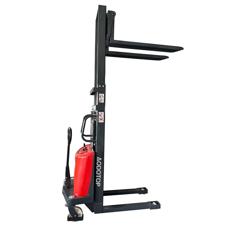 Semi-electric Stacker Self Lift Rider Electric Stacker 1500kg 2000kg with 3.5m Lifting for warehouse equipment