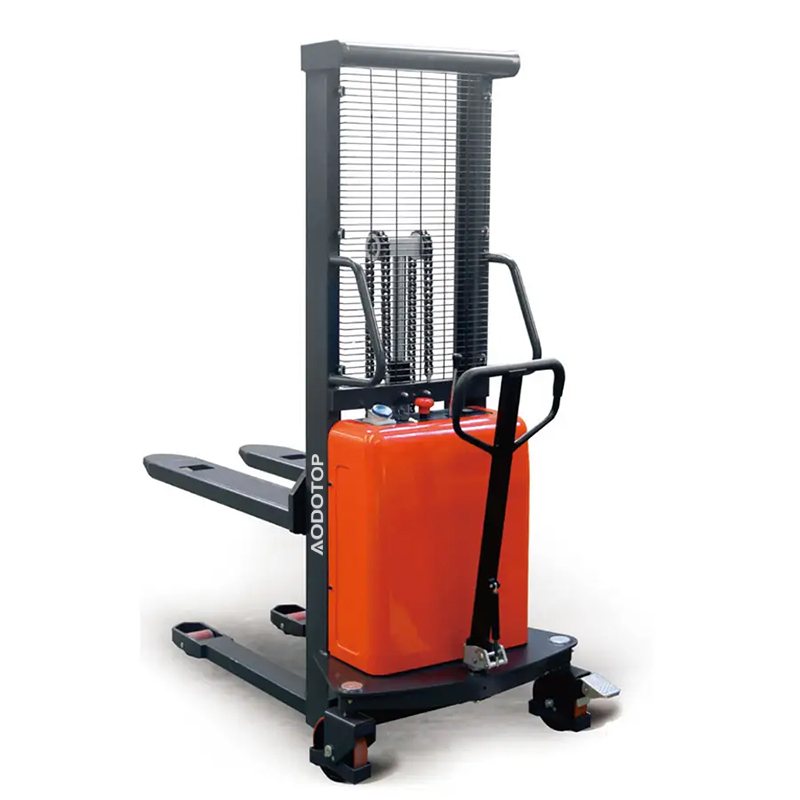 Semi-electric Stacker Self Lift Rider Electric Stacker 1500kg 2000kg with 3.5m Lifting for warehouse equipment