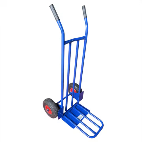 Steel Hand Truck, Hand Cart Trolley Dolly with Pneumatic Wheel