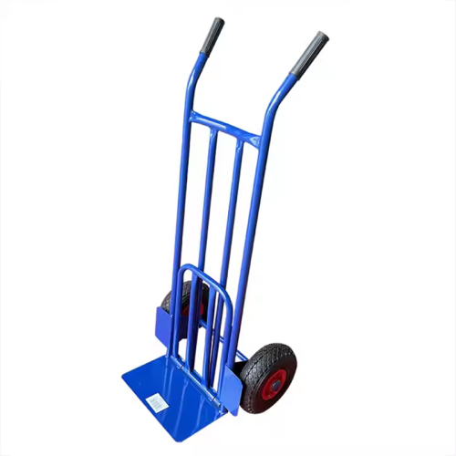 Steel Hand Truck, Hand Cart Trolley Dolly with Pneumatic Wheel