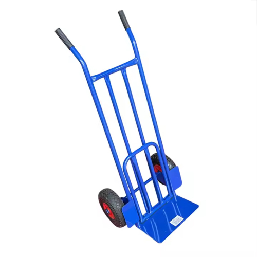 Steel Hand Truck, Hand Cart Trolley Dolly with Pneumatic Wheel