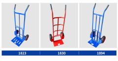 Steel Hand Truck, Hand Cart Trolley Dolly with Pneumatic Wheel