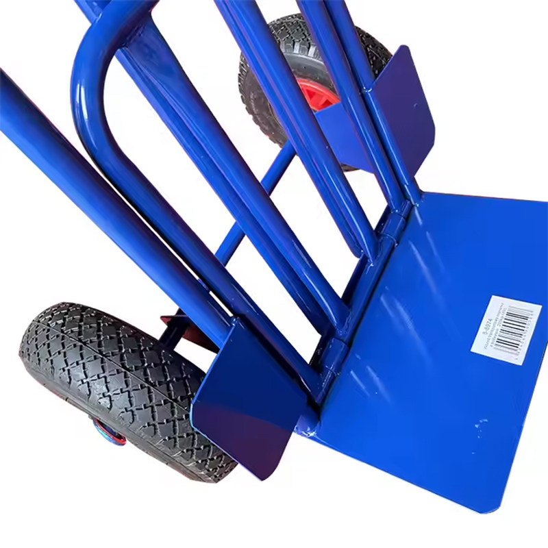 Steel Hand Truck, Hand Cart Trolley Dolly with Pneumatic Wheel