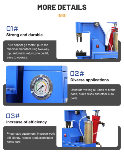 Pneumatic Heavy Duty Brake Pad Riveting Machine