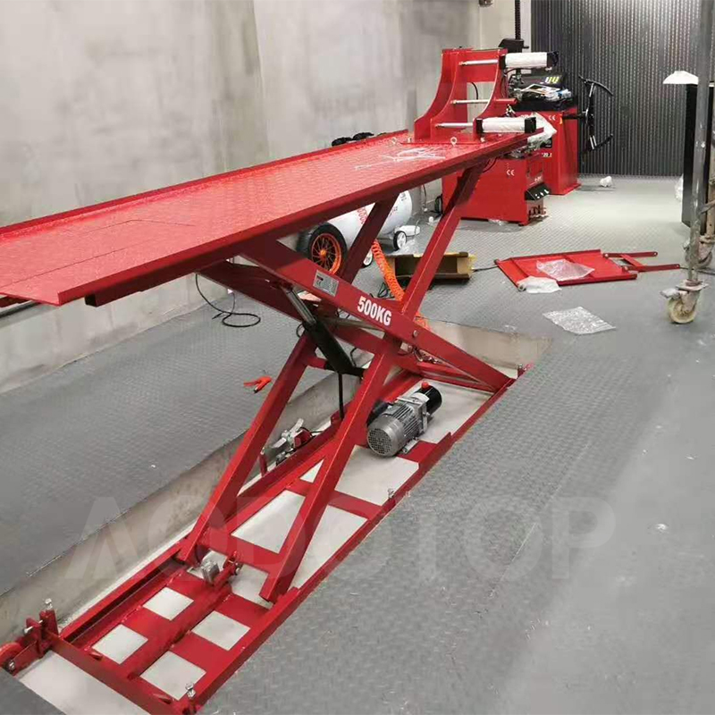 Motorcycle Pneumatic Clamp Scissor Lift 500kg
