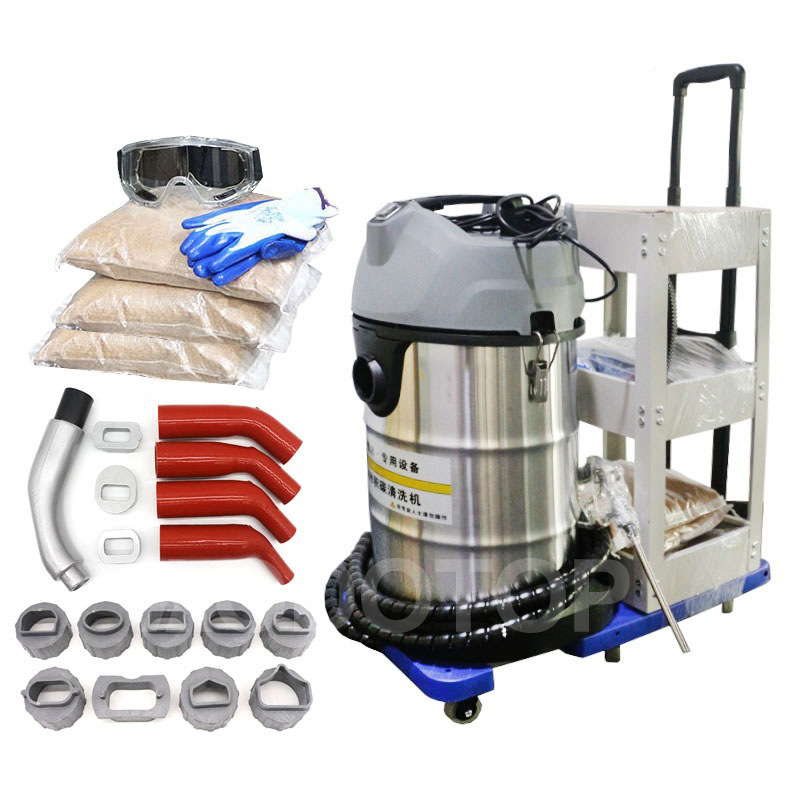 Walnut Sand Carbon Removing Machine Mobile Portable Engine Carbon Cleaner