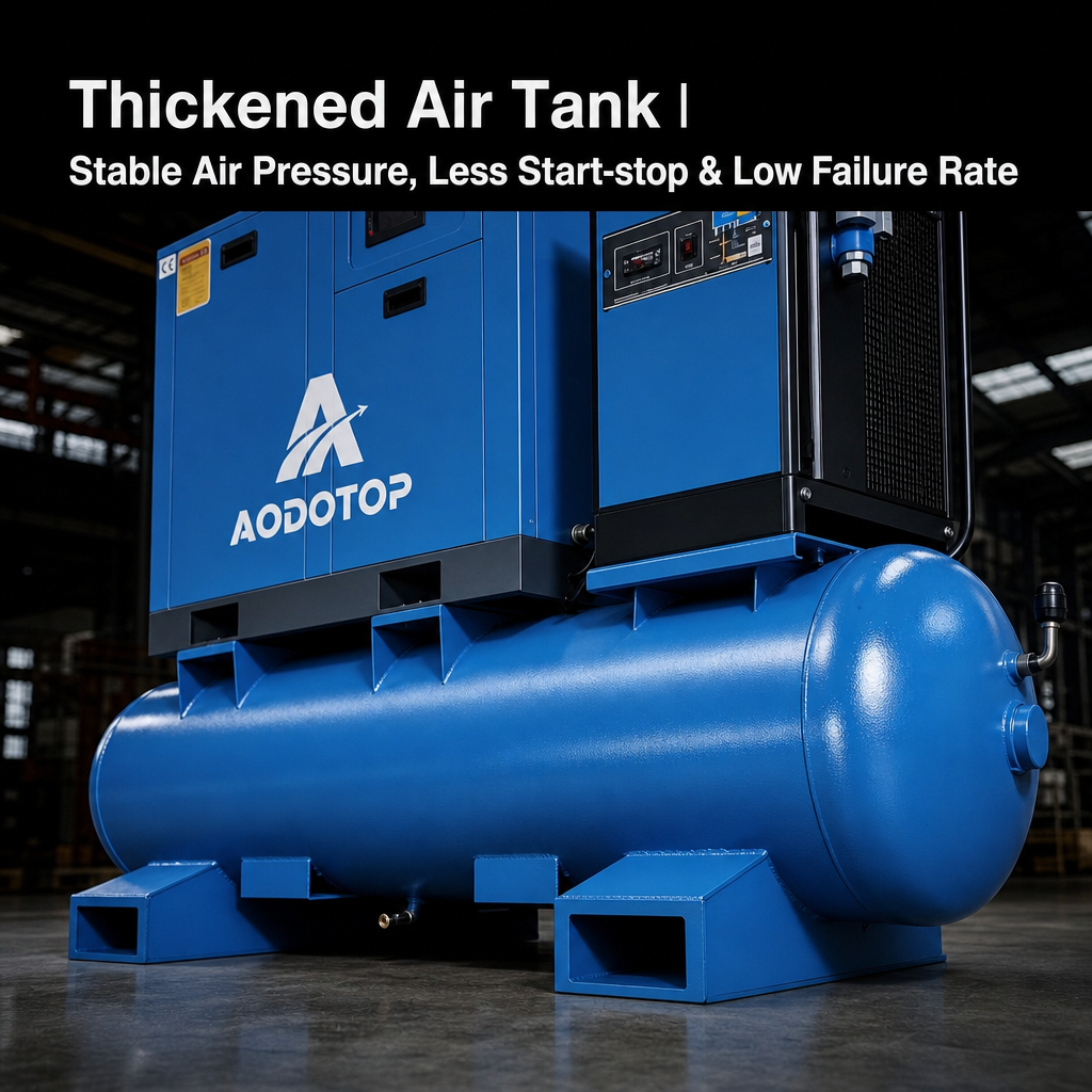 All in One 7.5kw 15kw 22kw 8-16 Bar Industrial Integrated Screw Air Compressor for Laser Cutting 4 in 1 Screw Compressor with Air Tank Air Dryer