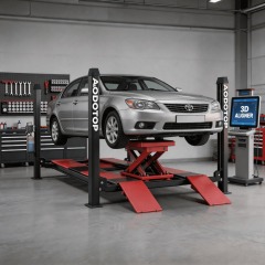 4000kg Four Post Car Lift with Electric Trolley for Wheel Alignment Garage