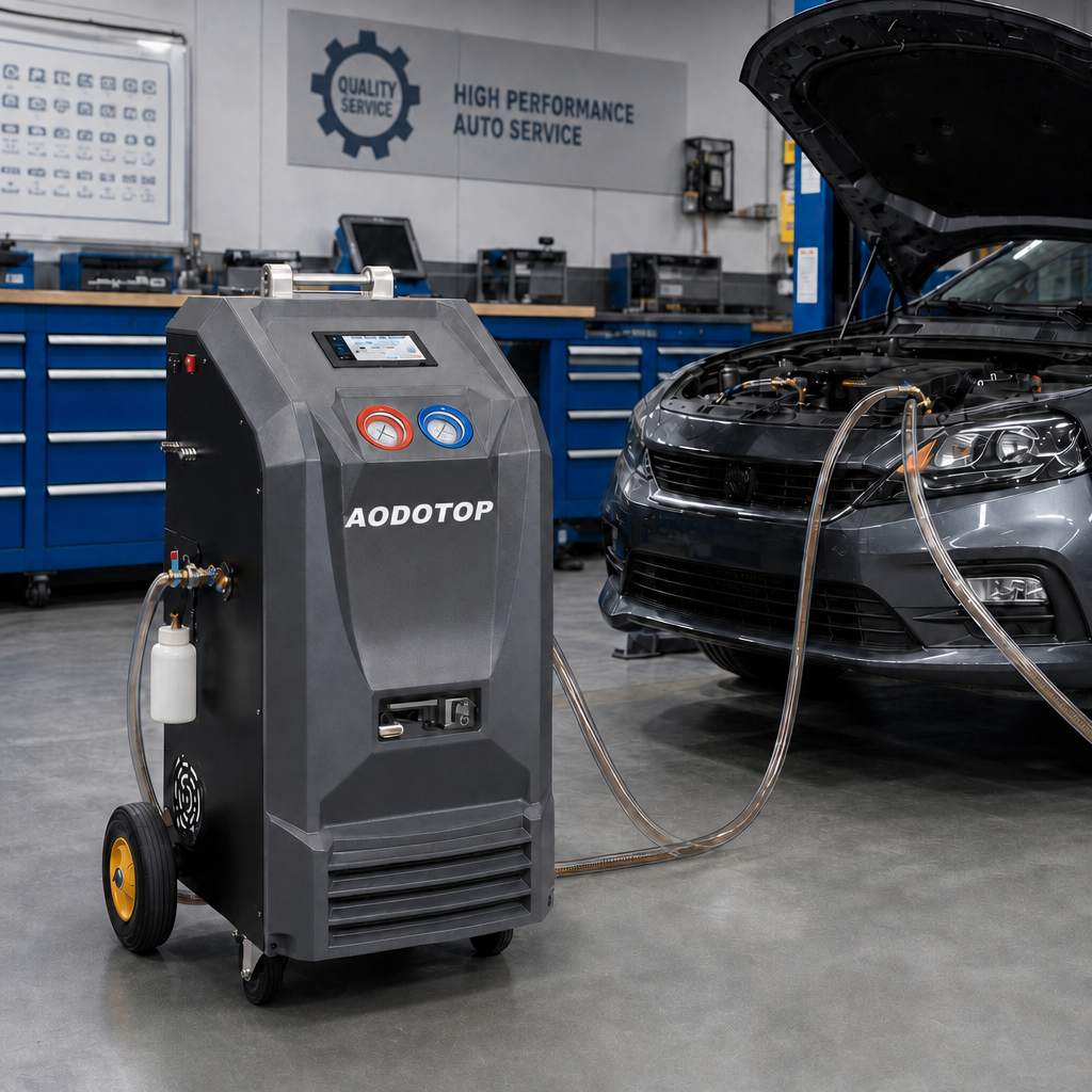 New Auto Air Conditional Recycling Recharging Flushing Refrigerant AC Recovery Machine Equipment