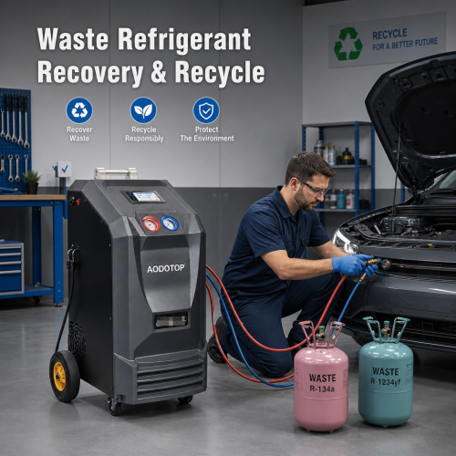 New Auto Air Conditional Recycling Recharging Flushing Refrigerant AC Recovery Machine Equipment