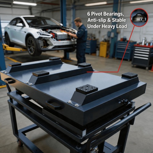 Portable Hydraulic Lift for EV Battery Removal and Maintenance