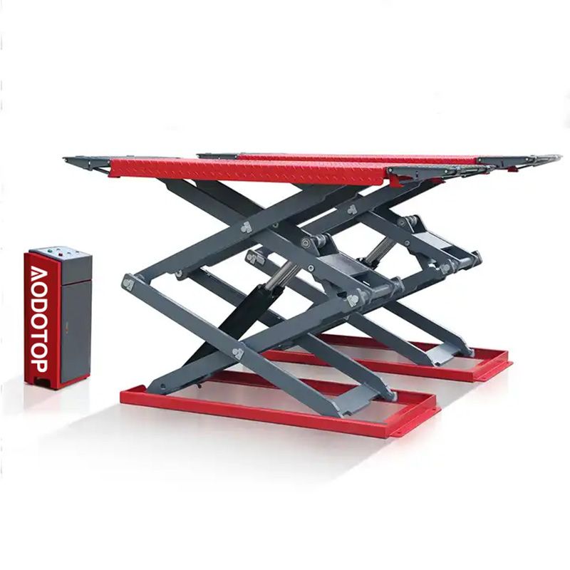 3500kg Scissor Type Hydraulic Ultra-Thin Scissors Car Lift with Lifting Height 1990mm