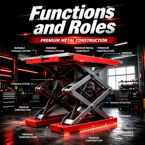 3500kg Scissor Type Hydraulic Ultra-Thin Scissors Car Lift with Lifting Height 1990mm