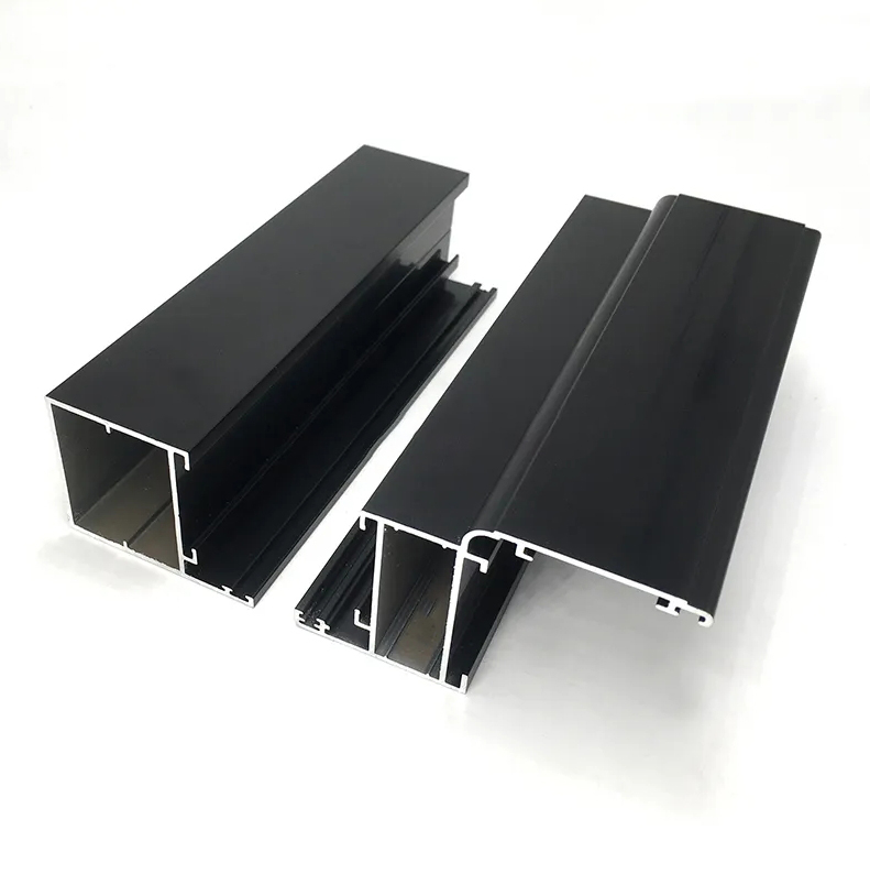 Silver Black Custom Aluminum Extruded Doors And Windows Profiles Guinea ...