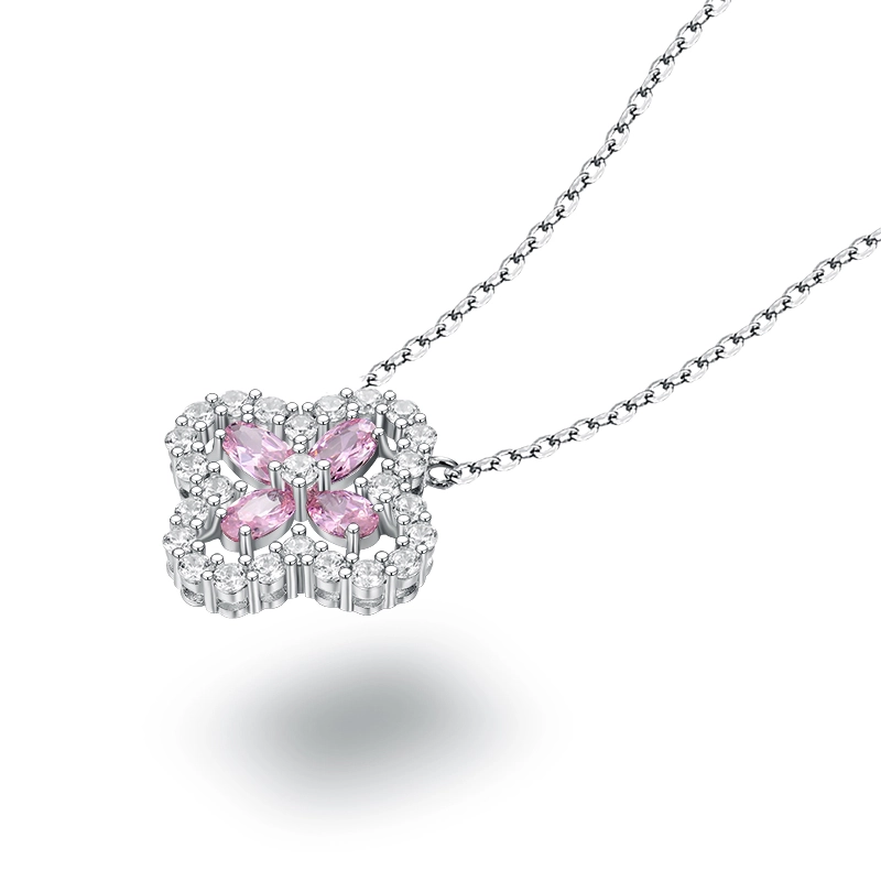 Multicolored Four-Leaf Silver Pendant: Modern Elegance Meets Classic Charm KD-C-P13-A4