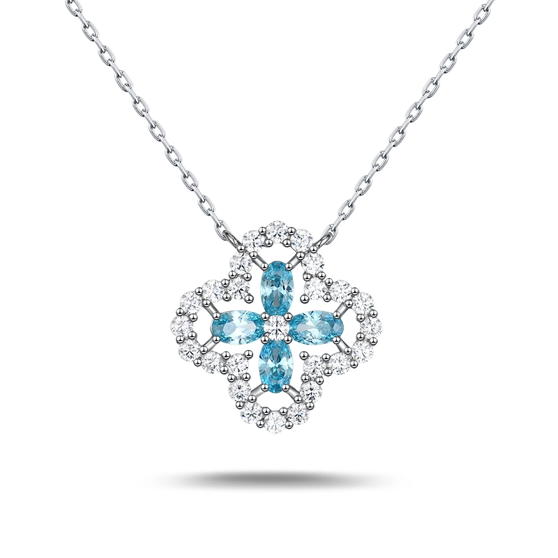 Multicolored Four-Leaf Silver Pendant: Modern Elegance Meets Classic Charm KD-C-P13-A4