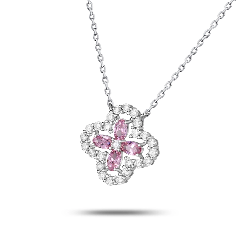 Multicolored Four-Leaf Silver Pendant: Modern Elegance Meets Classic Charm KD-C-P13-A4